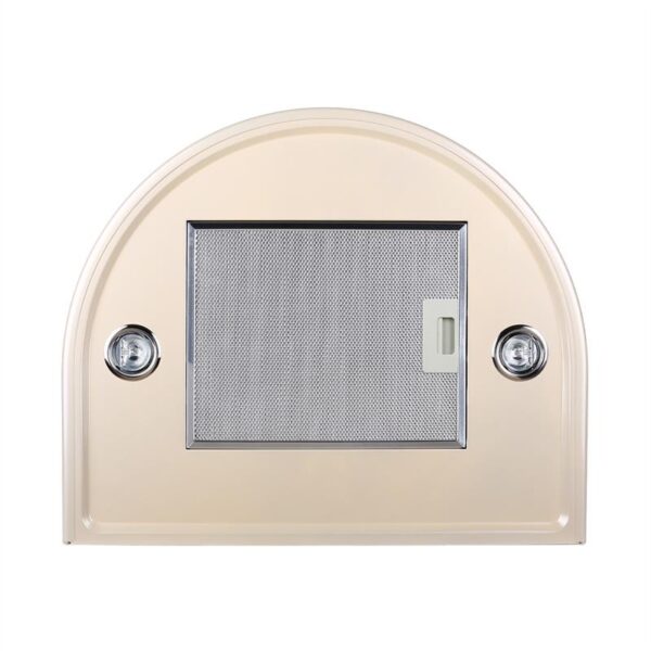Klarstein Lumio, digestor, 60 cm, komínový, 490 m³/h, retro dizajn, nehrdzavejúca oceľ, champagne - Image 2
