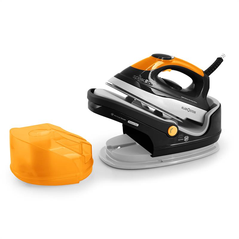 Klarstein Speed Iron, naparovacia žehlička, 2400 W, 1.7 l, oranžová - Image 2