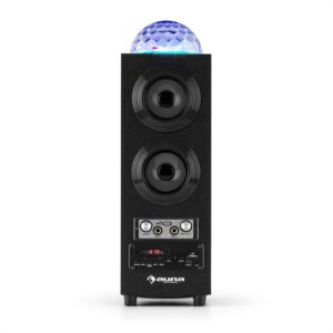 Auna DiscoStar Black, prenosný bluetooth reproduktor, USB, akumulátor, LED, mikrofón