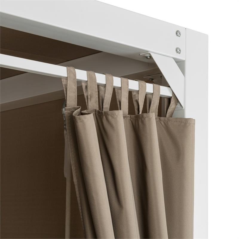 Blumfeldt Eremitage, luxusná záhradná hojdačka, 236 x 180 x 210 cm, biela/hnedosivá