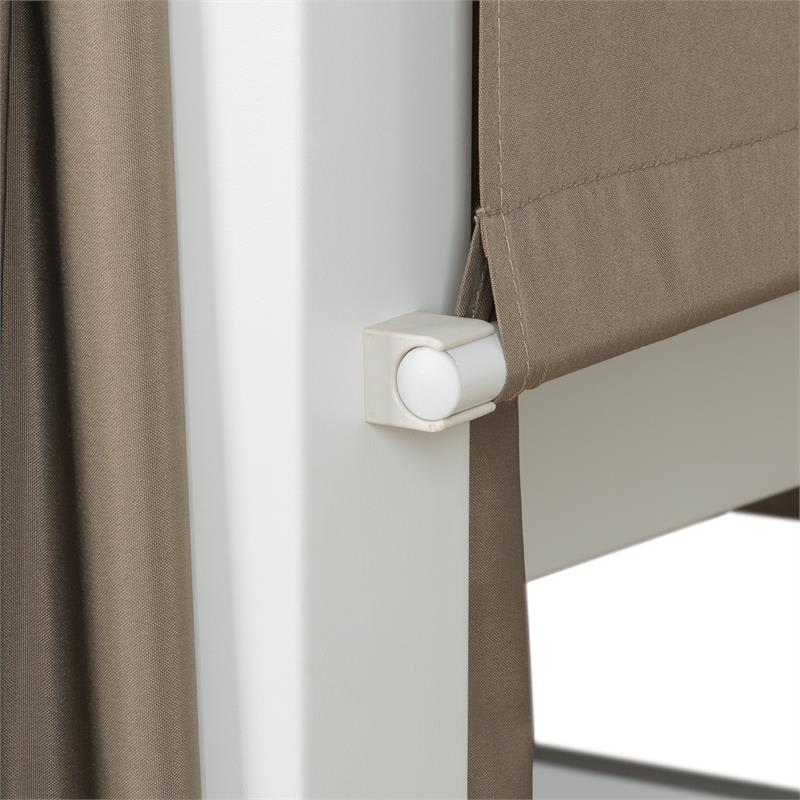 Blumfeldt Eremitage, luxusná záhradná hojdačka, 236 x 180 x 210 cm, biela/hnedosivá - Image 3