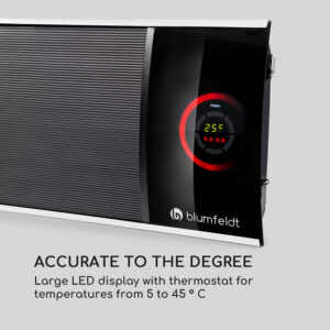 Blumfeldt CosmicBeam Ultra, infračervený ohrievač, 2200 W, IPX4, diaľkový ovládač, čierny