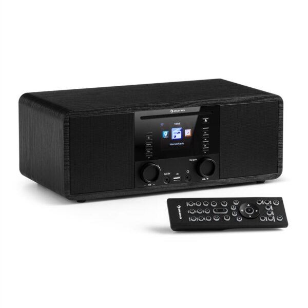 Auna IR-190, internetové rádio, CD prehrávač, WiFi, UPnP, USB, diaľkový ovládač, čierne