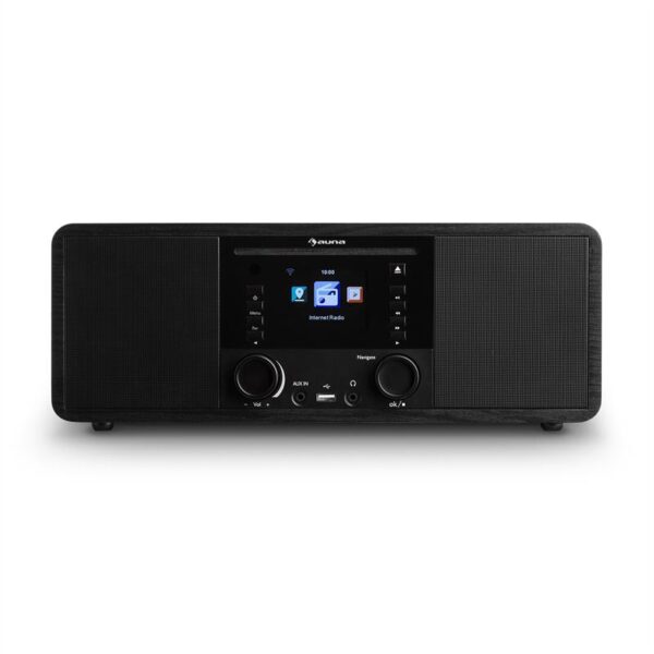 Auna IR-190, internetové rádio, CD prehrávač, WiFi, UPnP, USB, diaľkový ovládač, čierne - Image 2