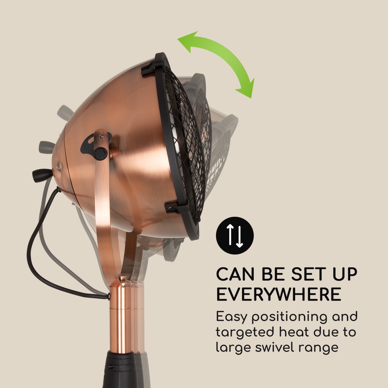 Blumfeldt Heatspot, terasový ohrievač, 900/1200/2100W, IR ComfortHeat, meď - Image 3