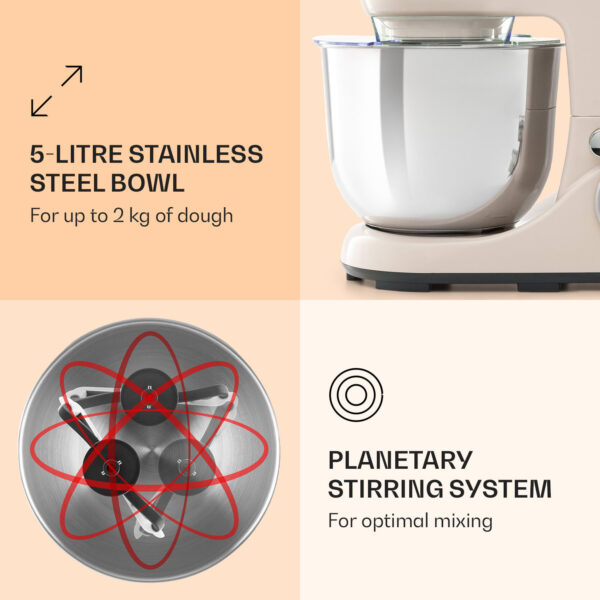 Klarstein Bella Pico 2G, kuchynský robot, 1300 W, 1,7 PS, 6 stupňov, 5 l