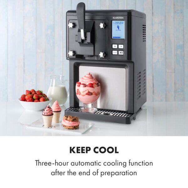 Klarstein Sweet Sundae, zmrzlinovač, kompresor, 1,5l, nehrdzavejúca oceľ, čierny - Image 3