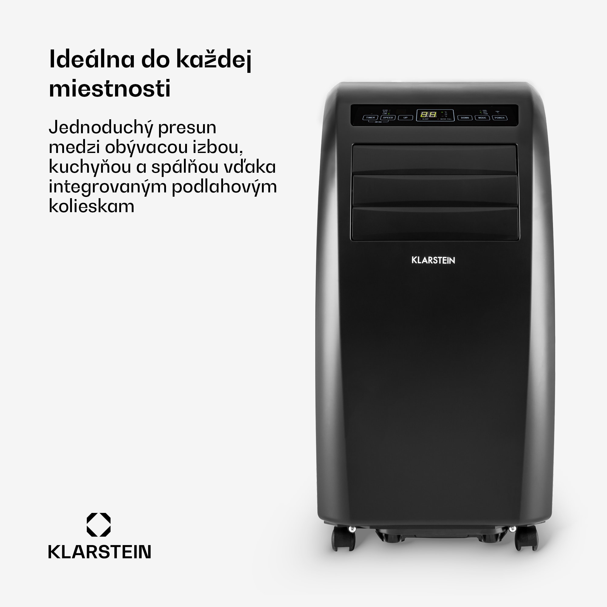 Klarstein Metrobreeze Rom Smart, mobilná klimatizácia, 10 000 BTU, 3,0 kW, A, diaľkový ovládač