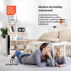 Klarstein Polar Tower Smart, ochladzovač vzduchu, ventilátor, 85 W, 7 l, diaľkový ovládač, 5 x chladiaci box
