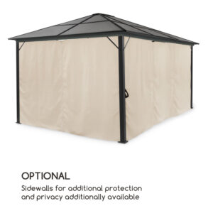 Blumfeldt Pantheon Solid Sky Ambient Solar, altánok so strechou, 3 x 4 m, polykarbonát, hliník, osvetlený