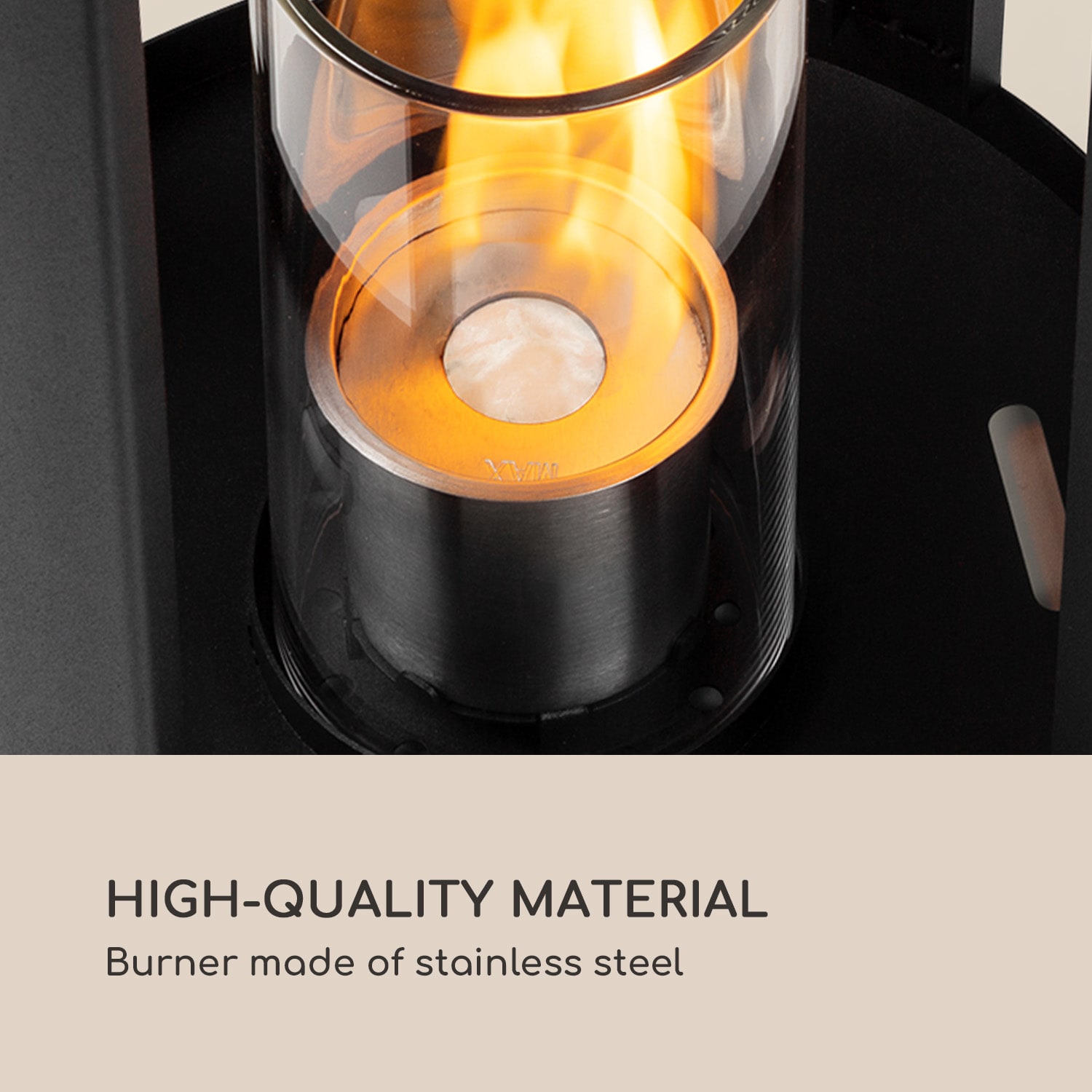 Blumfeldt Fiamme Cilindro, etanolové lampáše, súprava 2 kusov, horák z nehrdzavejúcej ocele, 0,3 litra, doba horenia 4 hodiny - Image 2