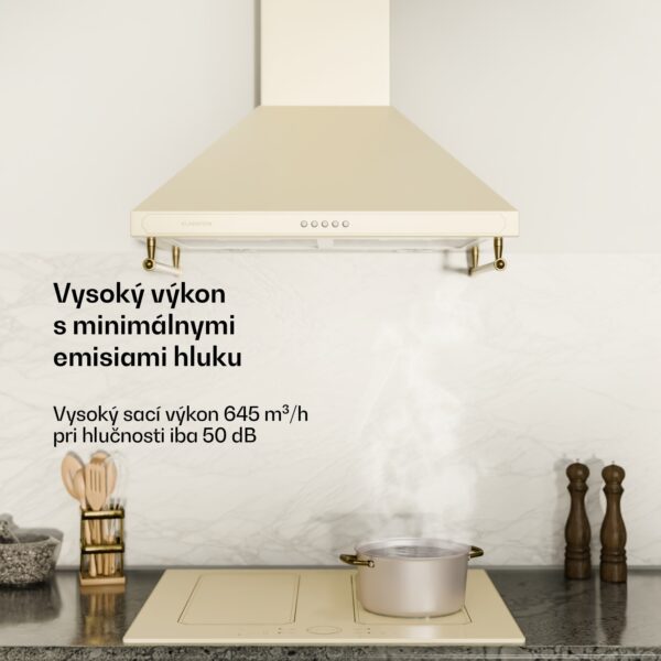 Klarstein Victoria, digestor, 60 cm, nástenný, 644,5 m³/h, LED, retro dizajn, čierny