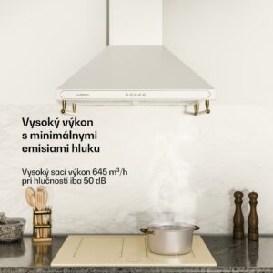 Klarstein Victoria, digestor, 60 cm, nástenný, 644,5 m³/h, LED, retro dizajn, čierny