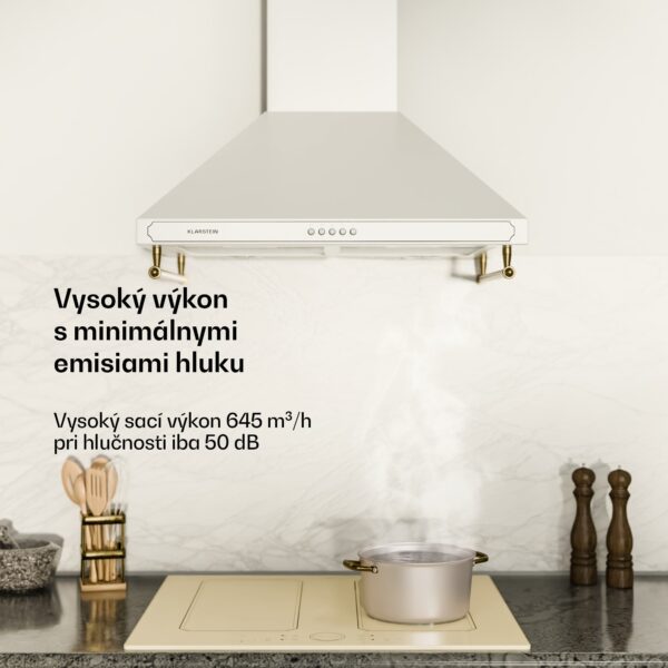 Klarstein Victoria, digestor, 60 cm, nástenný, 644,5 m³/h, LED, retro dizajn, čierny