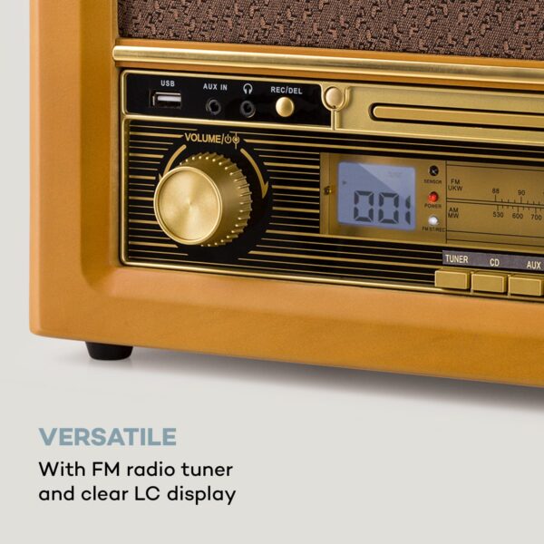 Auna Belle Epoque 1906 Retro Stereo Systém CD FM USB MP3 REC AUX - Image 3