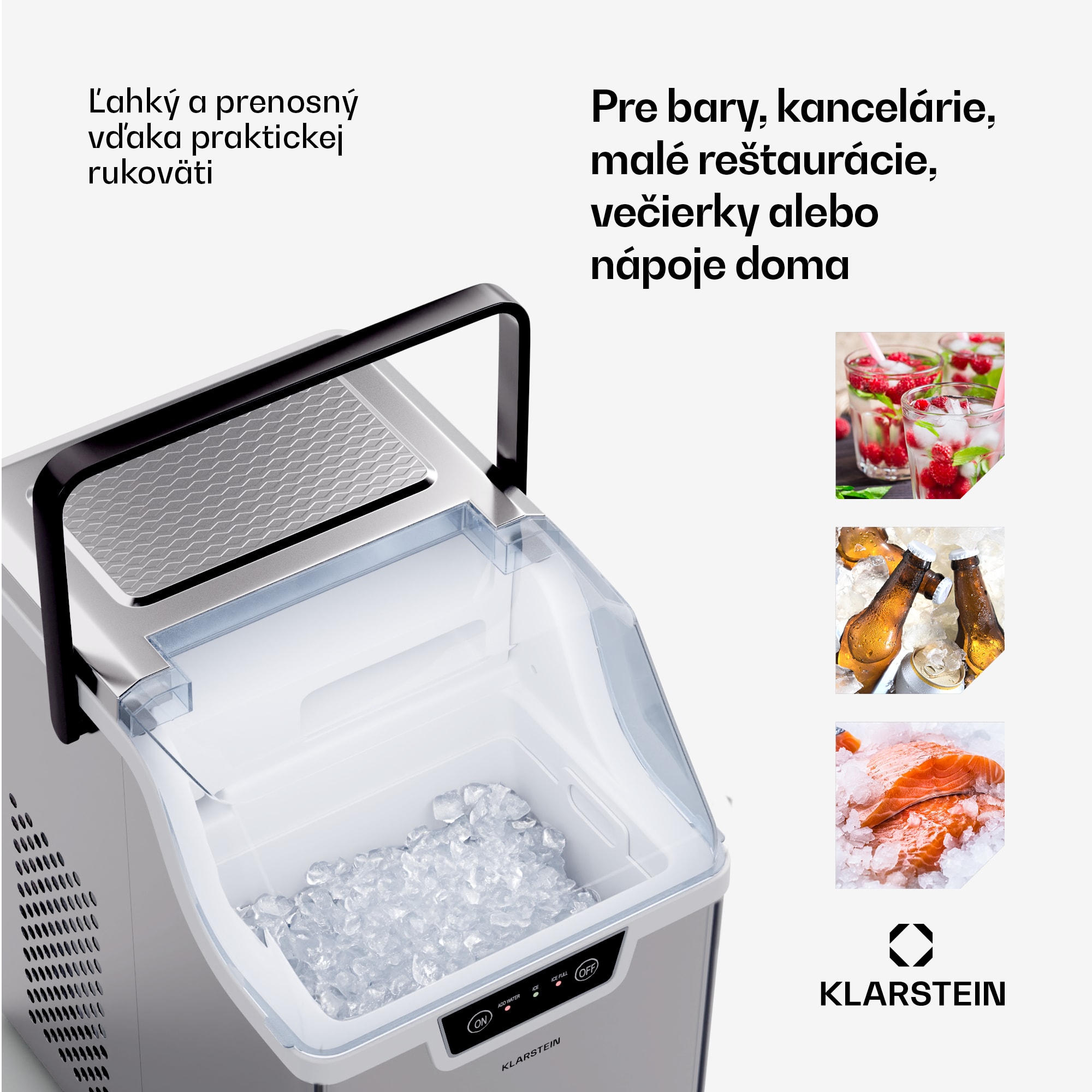 Klarstein Stroj na výrobu kociek ľadu, Wallberg Nugget Ice Maker - Image 2