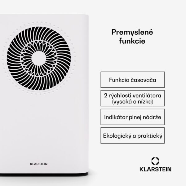 Klarstein CircleDry Smart 16 L odvlhčovač vzduchu, 16 L/deň, 290 W, 32 m², WiFi, časovač, filter