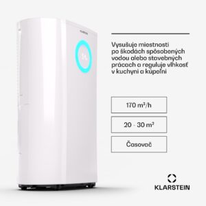 Klarstein DryFy Pro Connect 20 Smart, odvlhčovač, WiFi, kompresia, 20l/d, 20-30m²