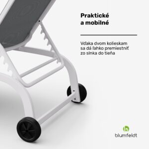 Blumfeldt Lounger Limala XXL, lehátko, nosnosť 160 kg, 5-stupňovo nastaviteľné operadlo, kolieska