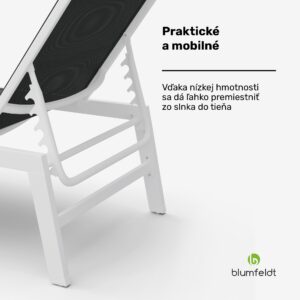 Blumfeldt Lounger Renazzo XXL, lehátko, nosnosť 160 kg, 5-stupňové nastavenie, vodoodpudivé