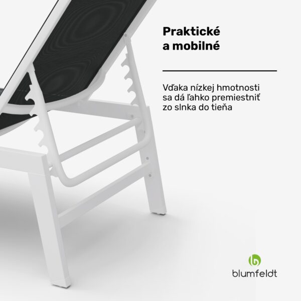Blumfeldt Lounger Renazzo XXL, lehátko, nosnosť 160 kg, 5-stupňové nastavenie, vodoodpudivé