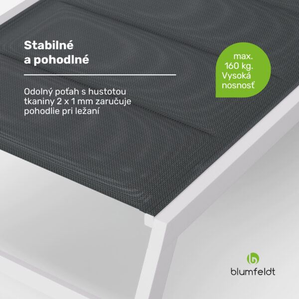 Blumfeldt Lounger Renazzo XXL, lehátko, nosnosť 160 kg, 5-stupňové nastavenie, vodoodpudivé - Image 3