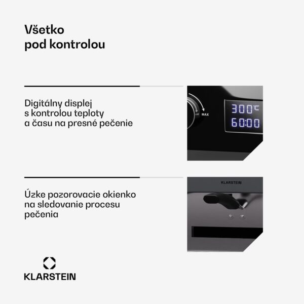 Klarstein FornoVetro Pec na pizzu určená na vonkajšie použitie, Dvojité ohrevné telesá, 2200 W, 450 °C, Cool Touch - Image 3