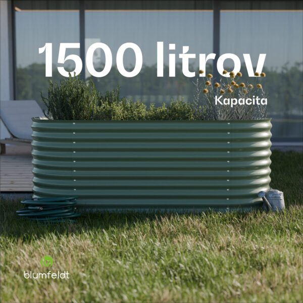 Blumfeldt High Grow, vyvýšený záhon, 200 x 80 x 100 cm, z vlnitého oceľového plechu, jednoduchá montáž, odolný voči hrdzi a mrazu - Image 2