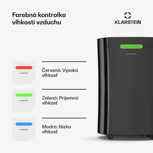 Klarstein AeroDry Smart 12 odvlhčovač vzduchu, 12 l/deň, 18 m², senzor vlhkosti, ovládanie pomocou aplikácie, 135 m³/h