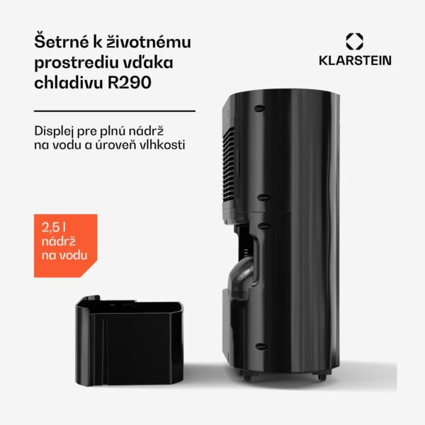 Klarstein AeroDry Smart 12 odvlhčovač vzduchu, 12 l/deň, 18 m², senzor vlhkosti, ovládanie pomocou aplikácie, 135 m³/h - Image 2