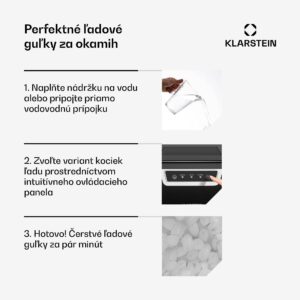 Klarstein Icefestival Bullet priemyselný výrobník kociek ľadu, 400W, 3 litre, 20kg/24h