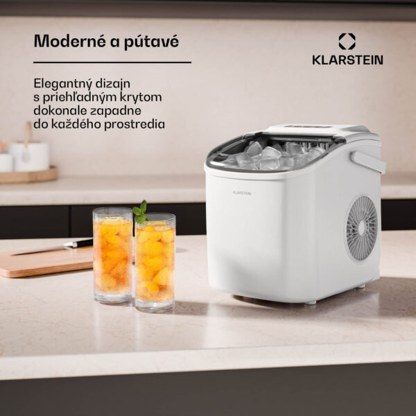 Klarstein Caldwell výrobník kociek ľadu, 12 kg kociek ľadu/deň, plne automatický, LED displej, jednoduché čistenie - Image 2
