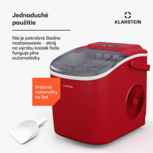 Klarstein Caldwell výrobník kociek ľadu, 12 kg kociek ľadu/deň, plne automatický, LED displej, jednoduché čistenie