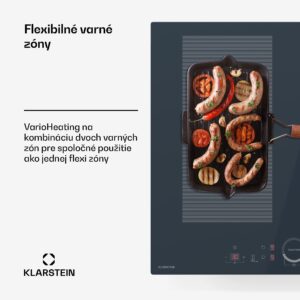 Klarstein Delicatessa 60 Hybrid vstavaná indukčná varná doska, 7000 W, Flexi zóna, Booster, Indukcia