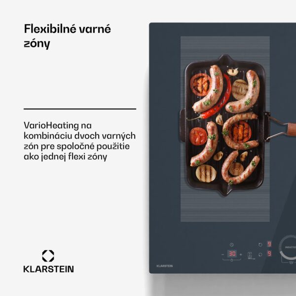Klarstein Delicatessa 60 Flex vstavaná indukčná varná doska, 7000 W, Flexi zóna, Booster, Indukcia