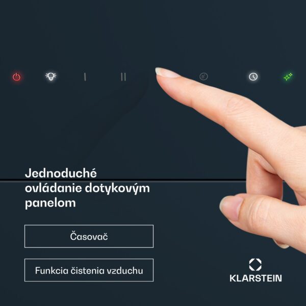 Klarstein SleekAir digestor | A+++ | 717 m³/h | dotykové ovládanie | LED | 90 cm - Image 2