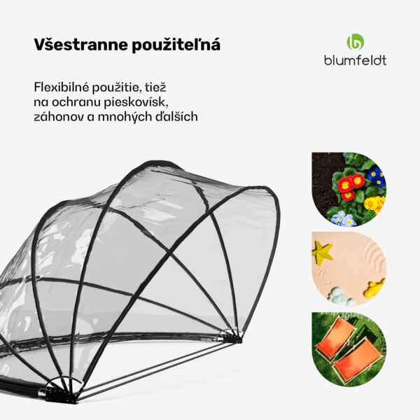 Blumfeldt ArmadilloShade bazénový altánok, Okrúhly, Sklolaminát, UV ochrana, Transparentný - Image 3