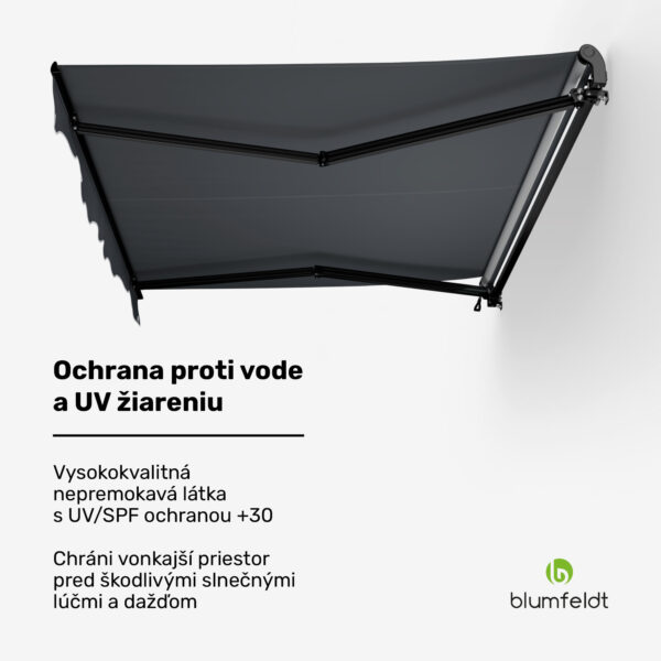 Blumfeldt CloudShade Markíza, Inteligentné ovládanie, UV ochrana, Montáž na stenu - Image 3