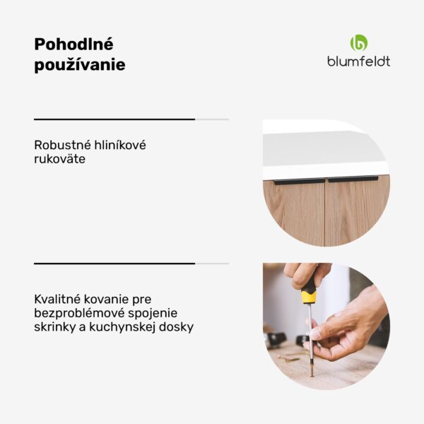 Blumfeldt WoodVista zásuvková skriňa, Robustná MDF pracovná doska, Soft-Close pánty, Hliníkové úchyty - Image 3