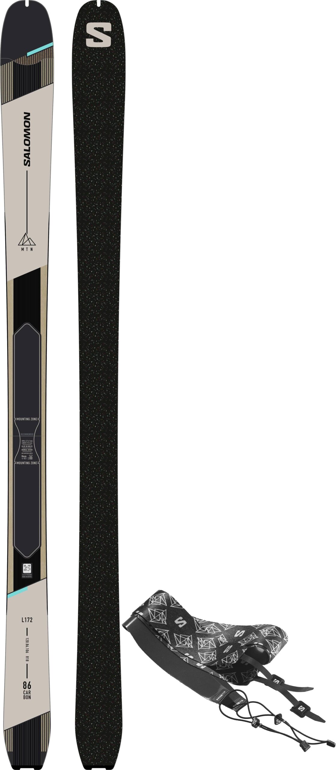 Salomon MTN 86 W Carbon + Skins  cm, Dámske skialp lyže, Velikosť: 164 cm