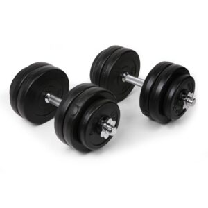 Pár jednoručných činiek Klarfit, 6 závaží, 2 x 15 kg činka