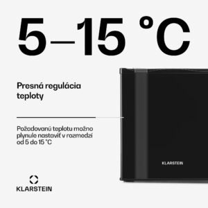 Klarstein MKS-11, chladnička, 30 l, 25 dB, čierna