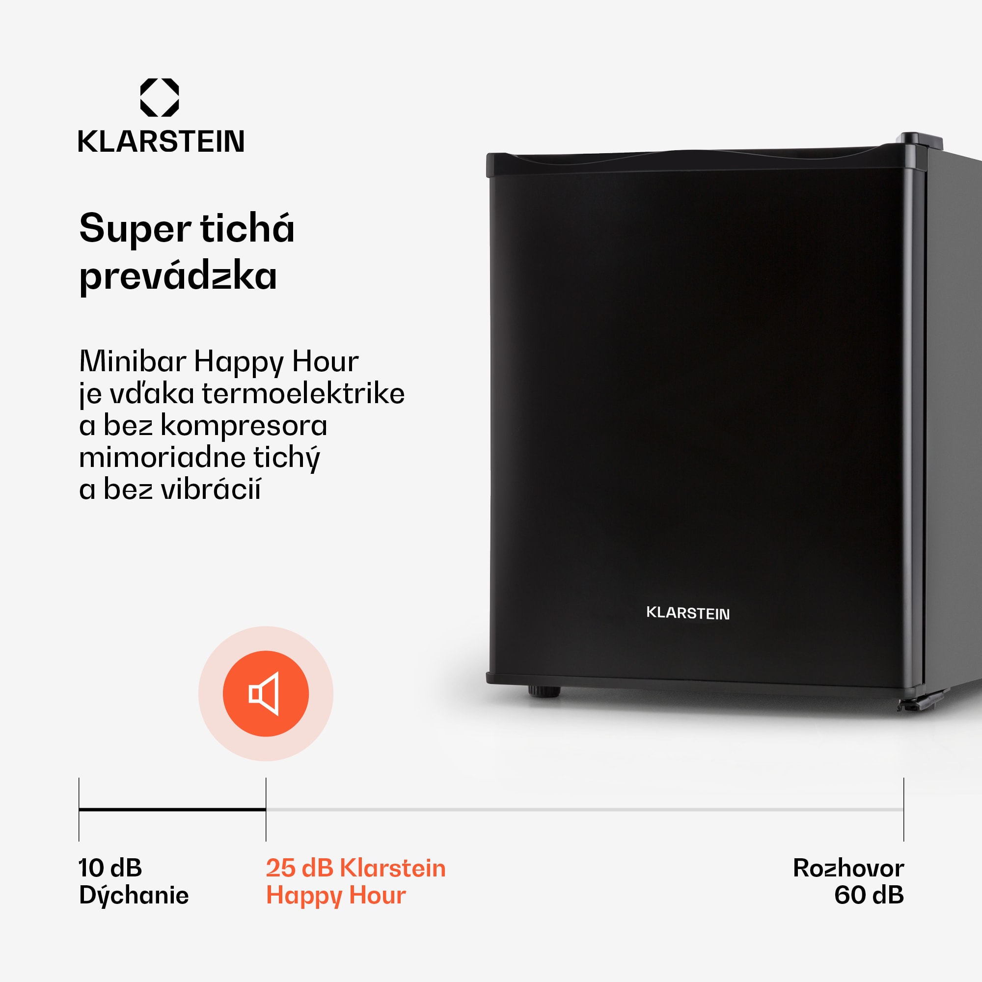 Klarstein MKS-11, chladnička, 30 l, 25 dB, čierna – Obrázok 3