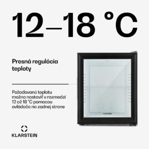 Klarstein HEA-MKS-12, chladnička, 23 l, 23 dB, čierna
