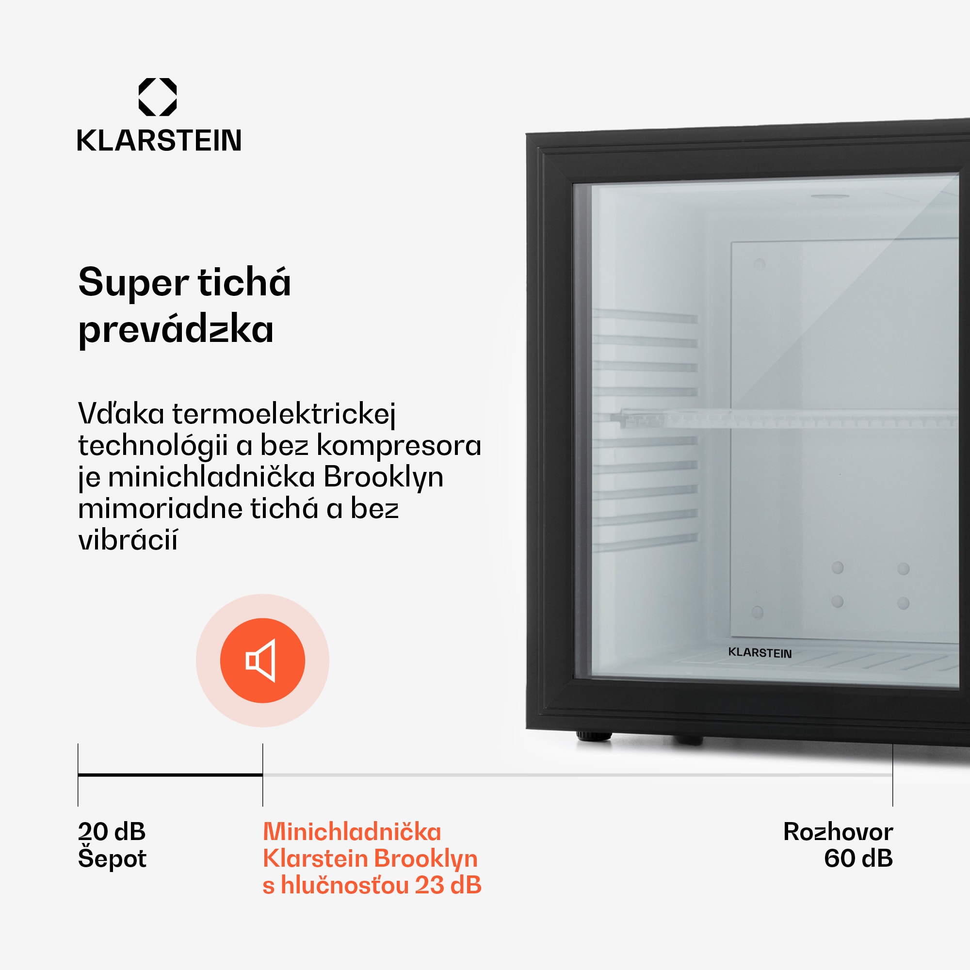 Klarstein HEA-MKS-12, chladnička, 23 l, 23 dB, čierna – Obrázok 3