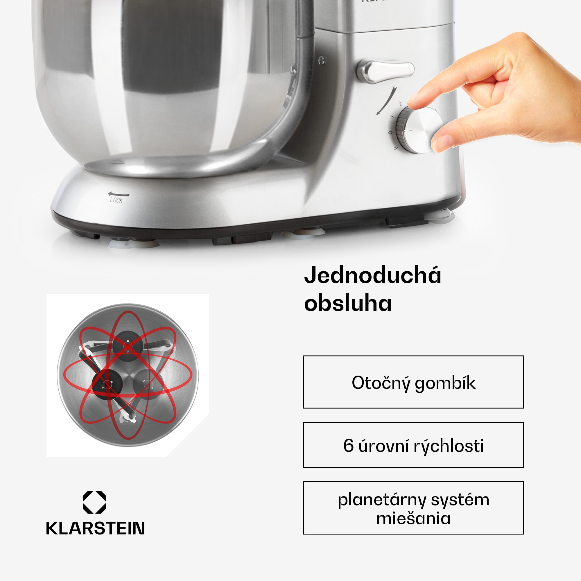 Klarstein Lucia, kuchynský robot, mixér, mlynček na mäso, 1800 W – Obrázok 2