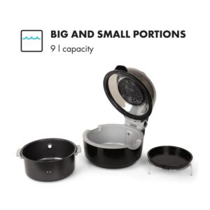 Klarstein TK20-VITAIR FRYER BL, teplovzdušná fritéza, 1400 W, 9 l, čierna