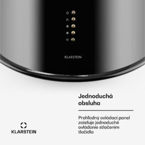 Klarstein Noir, digestor, 60 cm, komínový, 490 m³/h, retro dizajn, nehrdzavejúca oceľ, čierny