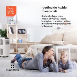 Klarstein Pure Blizzard 3 2G, mobilná klimatizácia 3 v 1, ventilátor, odvlhčovač vzduchu, 7 000 BTU/808 W, biela