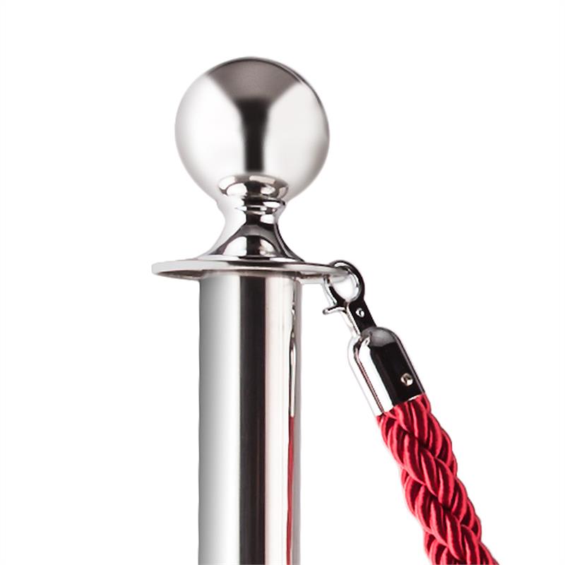 OneConcept Silver Gate, strieborná/červená, vodiaci systém osôb, dva oddeľovacie stĺpiky a jedno lano